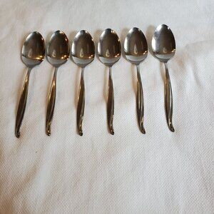 Oneida Windrift Stainless WM Rogers Soup Spoon Maid Cabana - Set of 6